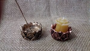 INCENSÁRIO CASTIÇAL FLOR DE LOTUS PEQUENO