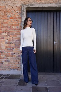 Blusa modal trancinha manga longa