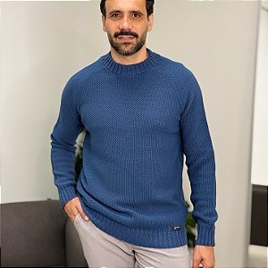 Blusão masculino decote redondo