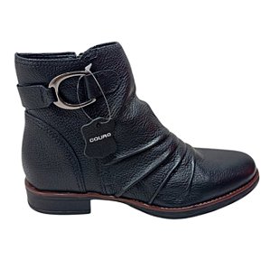 Bota Bottero Em Couro Salto Baixo Lançamento Outono Inverno