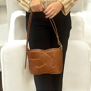 Bolsa Musa Bad Rocker - Couro Legítimo Baguete Escultural