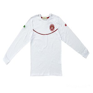 CAMISETA MANGA LONGA UNISSEX INFANTIL BRANCO