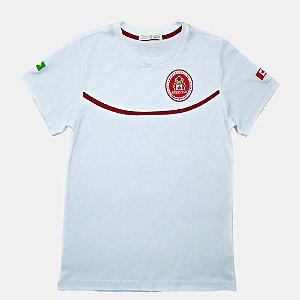 CAMISETA MANGA CURTA UNISSEX INFANTIL ALGODÃO C/ ELASTANO BRANCO