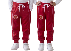 CALÇA HELANCA UNISSEX INFANTIL VERMELHO