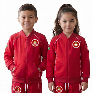 JAQUETA HELANCA UNISSEX INFANTIL VERMELHO
