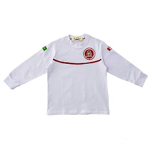 CAMISETA MANGA LONGA UNISSEX BABY 100% ALGODÃO BRANCO