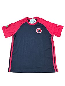 CAMISETA UNISSEX M.C 100% ALGODÃO PRETA MANGA VERMELHA HIGH SCHOOL