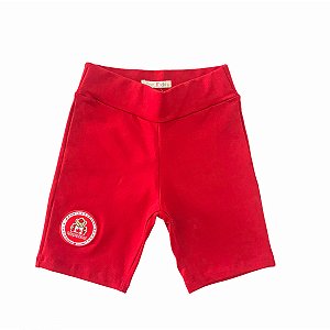 BERMUDA CICLISTA FEMININA SUPLEX INFANTIL VERMELHO