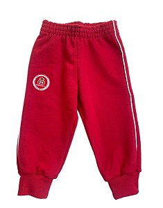 CALÇA MOLETOM COM FELPA UNISSEX BABY VERMELHO