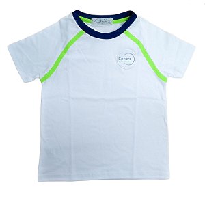 CAMISETA UNISSEX C/ ELASTANO INFANTIL E FUND. BRANCO