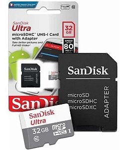 Cartão Memória Micro Sd Card Sandisk 32gb Ultra Classe 10