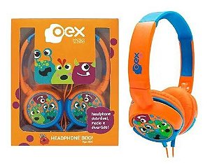 Fone de Ouvido Boo Criança Oex Headphone Hp301 Laranja