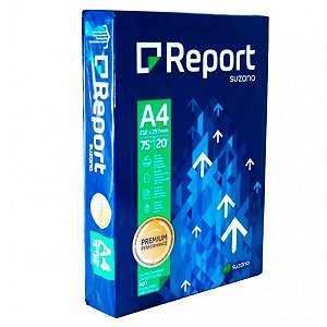 Papel Sulfite Report A4-210 x 297 mm 75g Branco Pacote com 500 Folhas