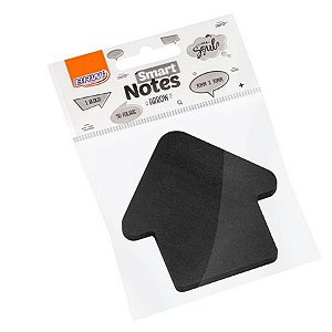 Bloco de Anotação Recado Adesivo Smart Notes Preto Seta com 50 Folhas