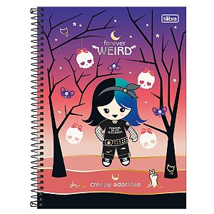 Caderno Espiral CD Univ 1 Matéria Plush Poison 80 Folhas - Sortido