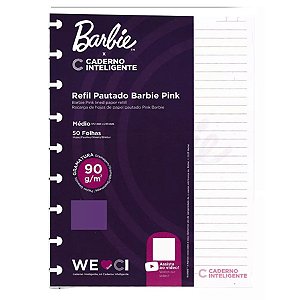 Caderno Inteligente Refil Bloco Grande Pautado Barbie Pink
