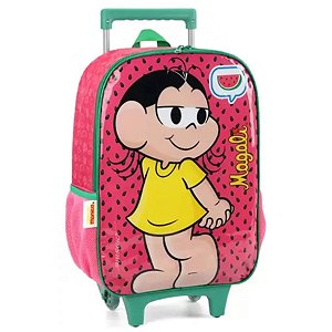 Mochila Grande Com Rodinha Escolar Infantil Magali Pink - Luxcel