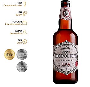 Cerveja Artesanal Leopoldina India Pale Ale "Ipa" 500 ml