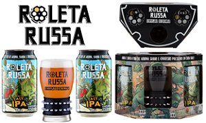 Kit Presente Roleta Russa - 2 Latas Easy Ipa 350 ml e 1 copo Spike 320 ml.