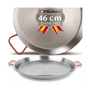 Paellera Valenciana Garcima 46 cm polida - 12 Porções