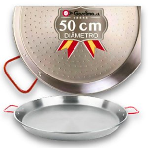 Paellera Valenciana Garcima 50 cm polida - 14 Porções