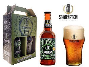Kit Cerveja Schornstein IPA 500 ml e Copo Pint 473 ml