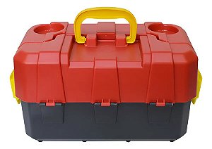 Caixa De Pesca Hi Organizadora Para Iscas Artificiais 60 Div Vermelho/ Preto