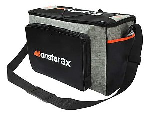 Bolsa Academia Pesca Monster 3x Fishing Performace Exploring Preto E Cinza Retangular