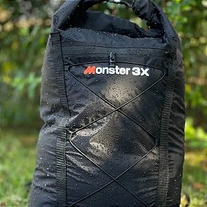 Mochila Pesca Esportes Monster 3x Hydrotech Impermeável 2024 Preto Liso