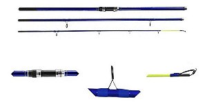 Vara De Pesca De Praia Marine Sports Verano Surf 4.20m - 3 P Azul