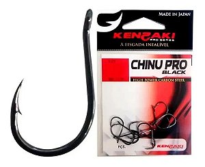 Anzol Para Pesca  Kenzaki Chinu Pro Black Nº10 Sem Fisga 5pc