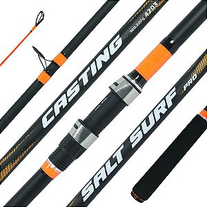 Vara De Pesca De Praia Lumi Salt Surf Pro 4.20m - 200gr 3pts Preto
