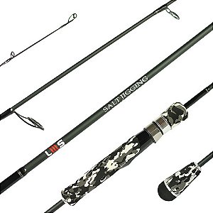 Vara Lumis Salt Jigging 6'0 - 30lb Molinete - Carbono Sólido Preto Camuflado