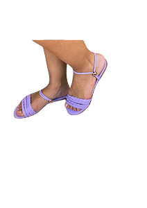 Rasteirinha Delicate 2 em 1 Roxo