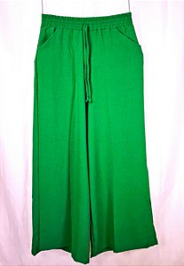 Calça basic Pantalona  - Verde bandeira