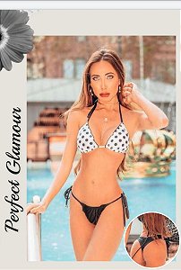 Calcinha Laços laterais - Biquini Poá
