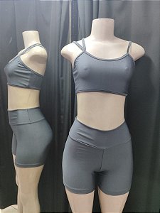 Conjunto Fitness Noely - Chumbo