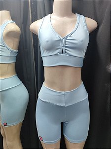 Conjunto Fitness Cleia - Azul claro