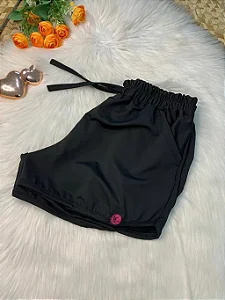SHORT BOX LISO PLUS SIZE - Preto