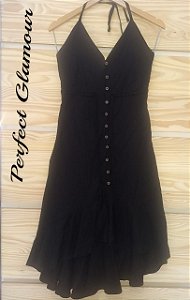 Vestido Midi Sandres - Preto