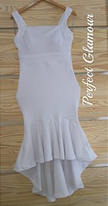 Vestido midi Veneza Branco