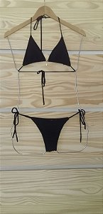Top cortininha - Biquini Intense - Preto