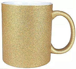 Caneca Glitter Dourada ( Valor ja com a estampa)