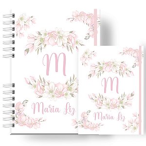 Caderneta + Porta Doc: Menina Floral