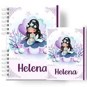 Caderneta + Porta Doc : Menina Sereia