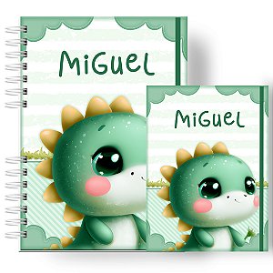 Caderneta + Porta Doc: Menino Dino