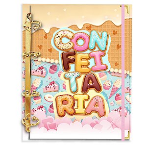 Fichário com 180 Folhas: Confeitaria