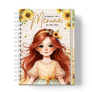 Bíblia Infantil Ilustrada: Menina dos olhos teus Girassol Amarelo/Ruiva