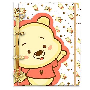 Fichário com 180 folhas: Pooh