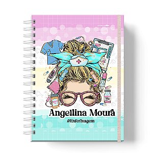 Caderno Capa Dura Personalizado C/Nome : ENFERMAGEM (CAD-EF01)